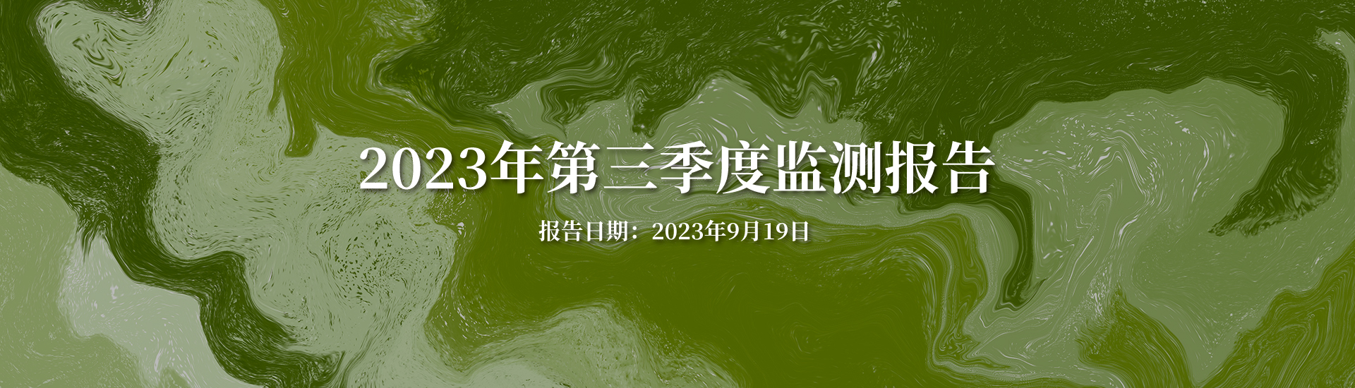 2023年第三季度监测报告